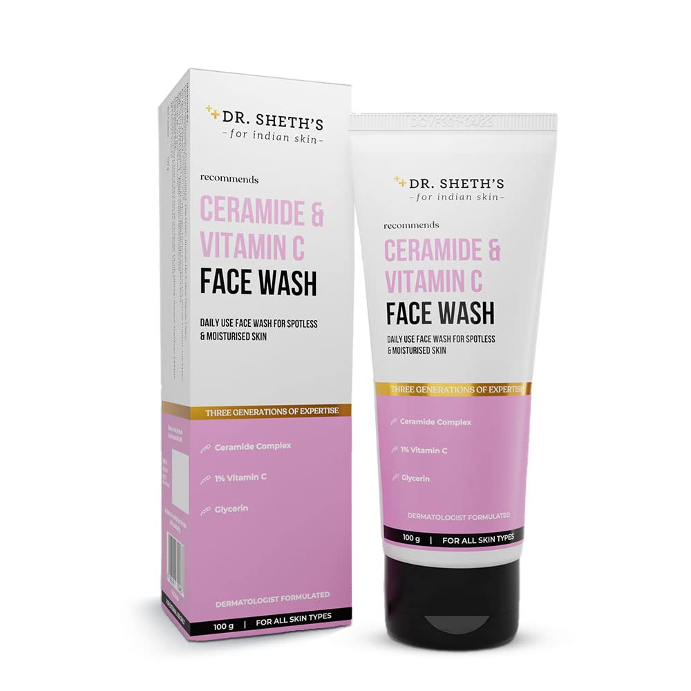 Dr. Sheth's Ceramide & Vitamin C Brightening Face Wash - 100g