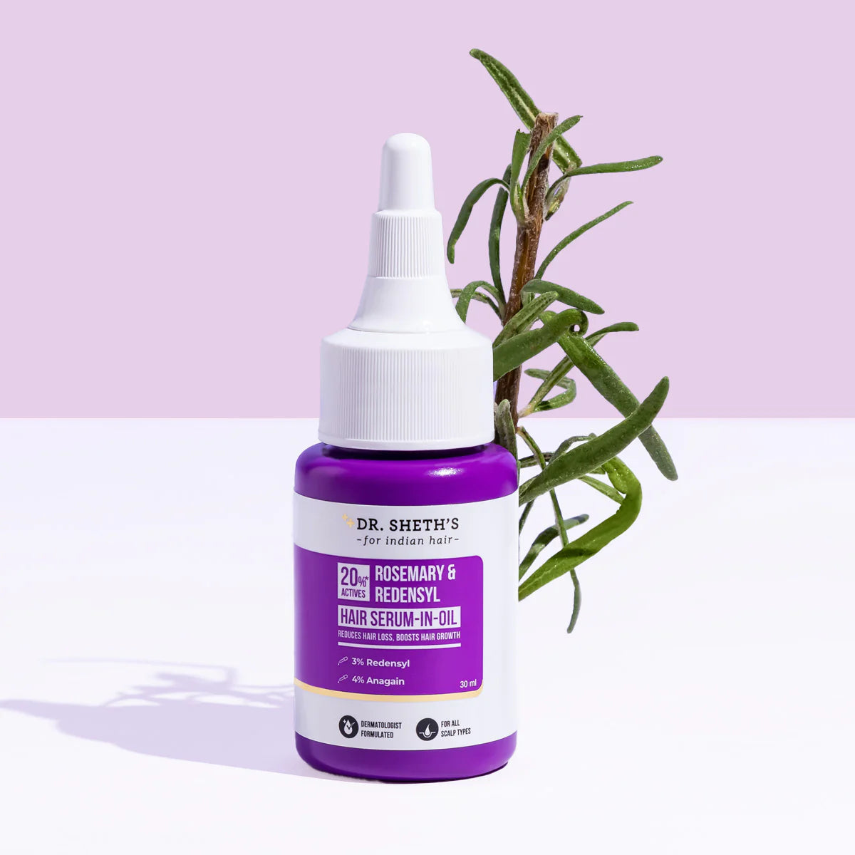 Dr. Sheth's Rosemary & Redensyl Hair Serum-In-Oil, 30 Ml