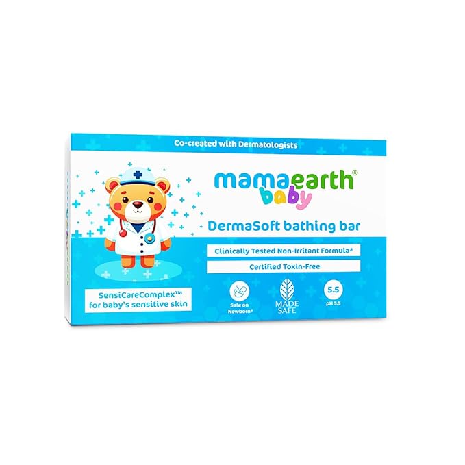 Mamaearth Baby DermaSoft Bathing Bar for Baby's Sensitive Skin (75 g)