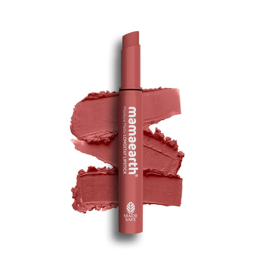 Mamaearth Moisture Matte Long Stay Lipstick - 2g | Carnation Nude