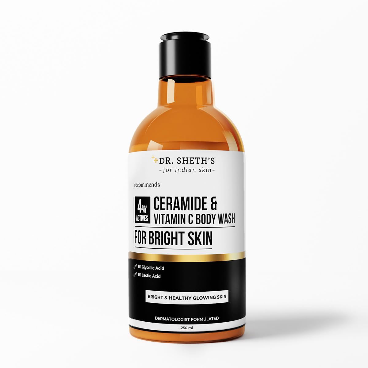 Dr. Sheth's Ceramide & Vitamin C Body Wash | For Bright, Healthy & Glowing Skin (250 ml)