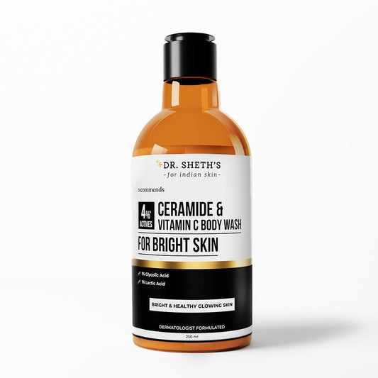 Dr. Sheth's Ceramide & Vitamin C Body Wash | For Bright, Healthy & Glowing Skin (250 ml)