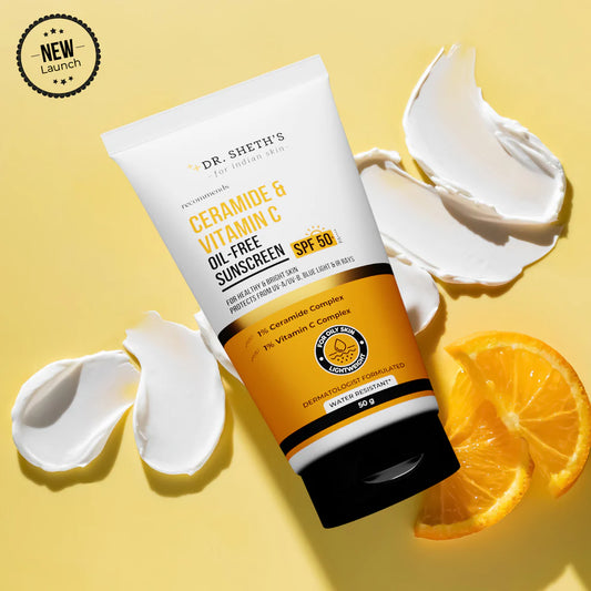 Dr. Sheth's Ceramide & Vitamin C Oil-Free Sunscreen SPF 50+ PA++++ | 50g