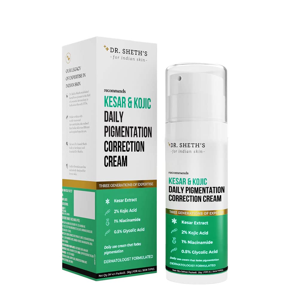 Dr. Sheth's Kesar & Kojic Acid Daily Pigmentation Correction Face Cream 30g