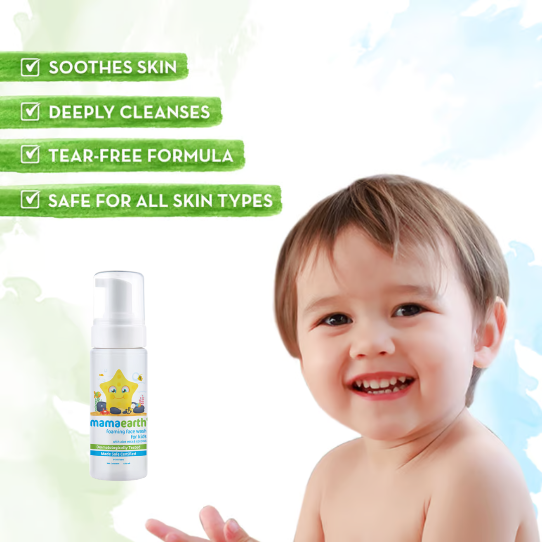 Mamaearth Kids & Baby Milky Soft Complete Care Kit (Foaming Face Wash 150 ml + Head to Toe Wash 400 ml + Body Lotion 400 ml)