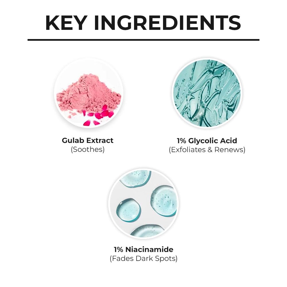 Dr. Sheth's Gulab & 1% Glycolic Acid Face Wash - 100g