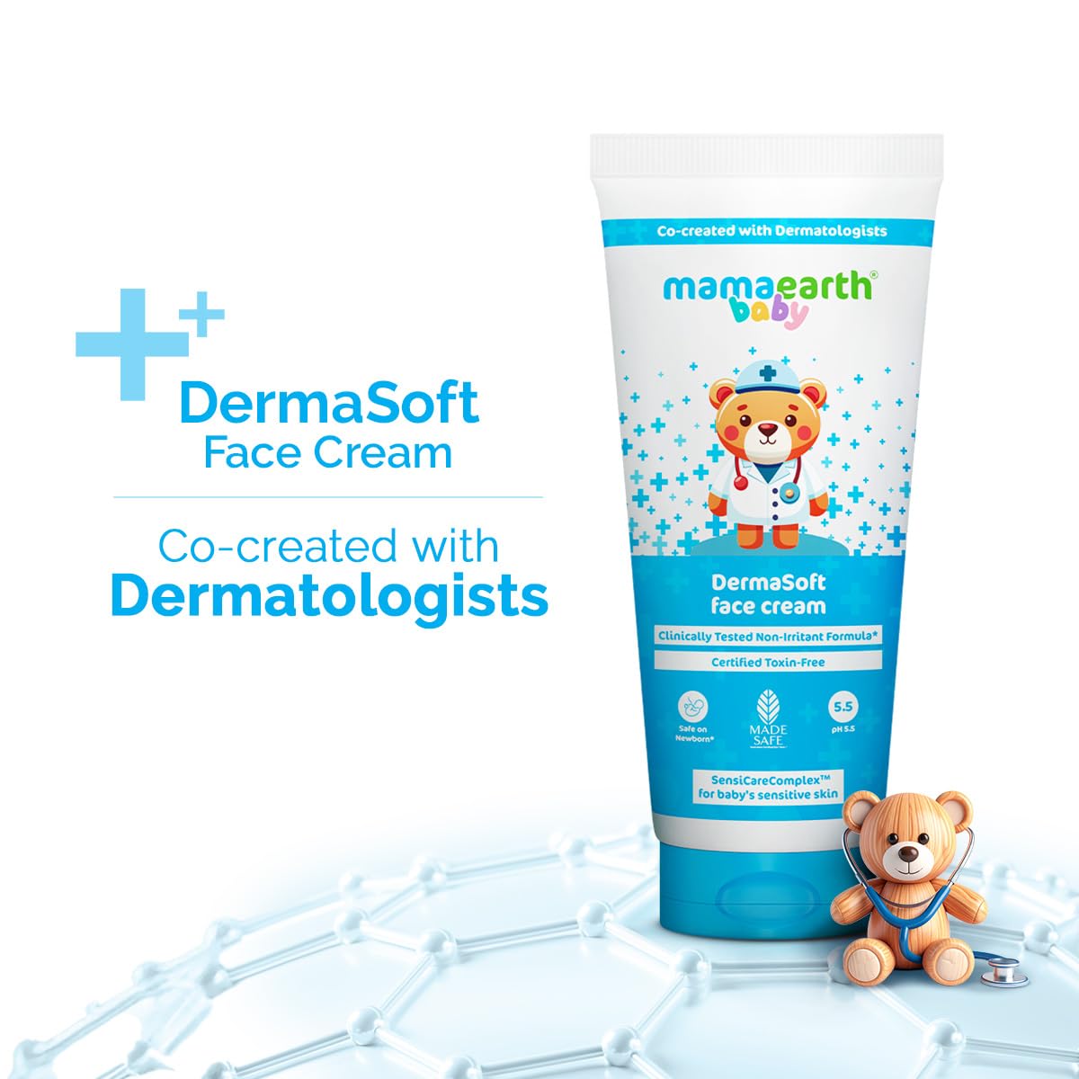 Mamaearth Baby DermaSoft Face Cream for Baby's Sensitive Skin (80 gm)