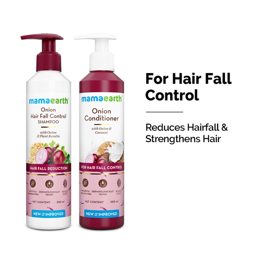 Mamaearth Onion Hair Regrowth Combo Onion Shampoo 250ml + Onion Conditioner 250ml