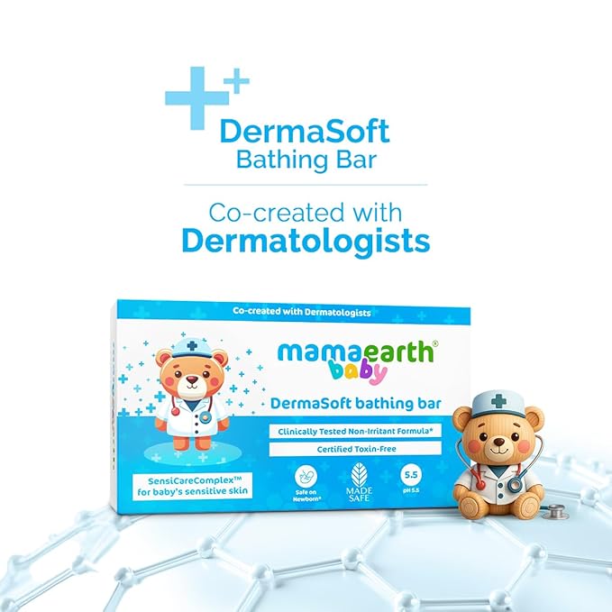 Mamaearth Baby DermaSoft Bathing Bar for Baby's Sensitive Skin (75 g)