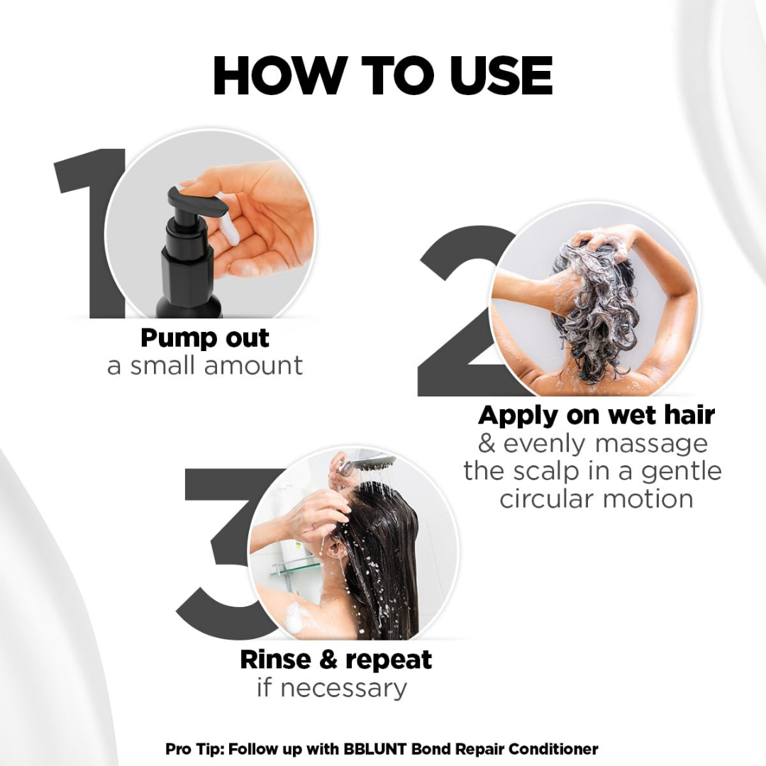 BBLUNT Bond Repair Hair Care Combo | For Damaged Hair (Shampoo 300ml + Treatment Hair Mask 250g)