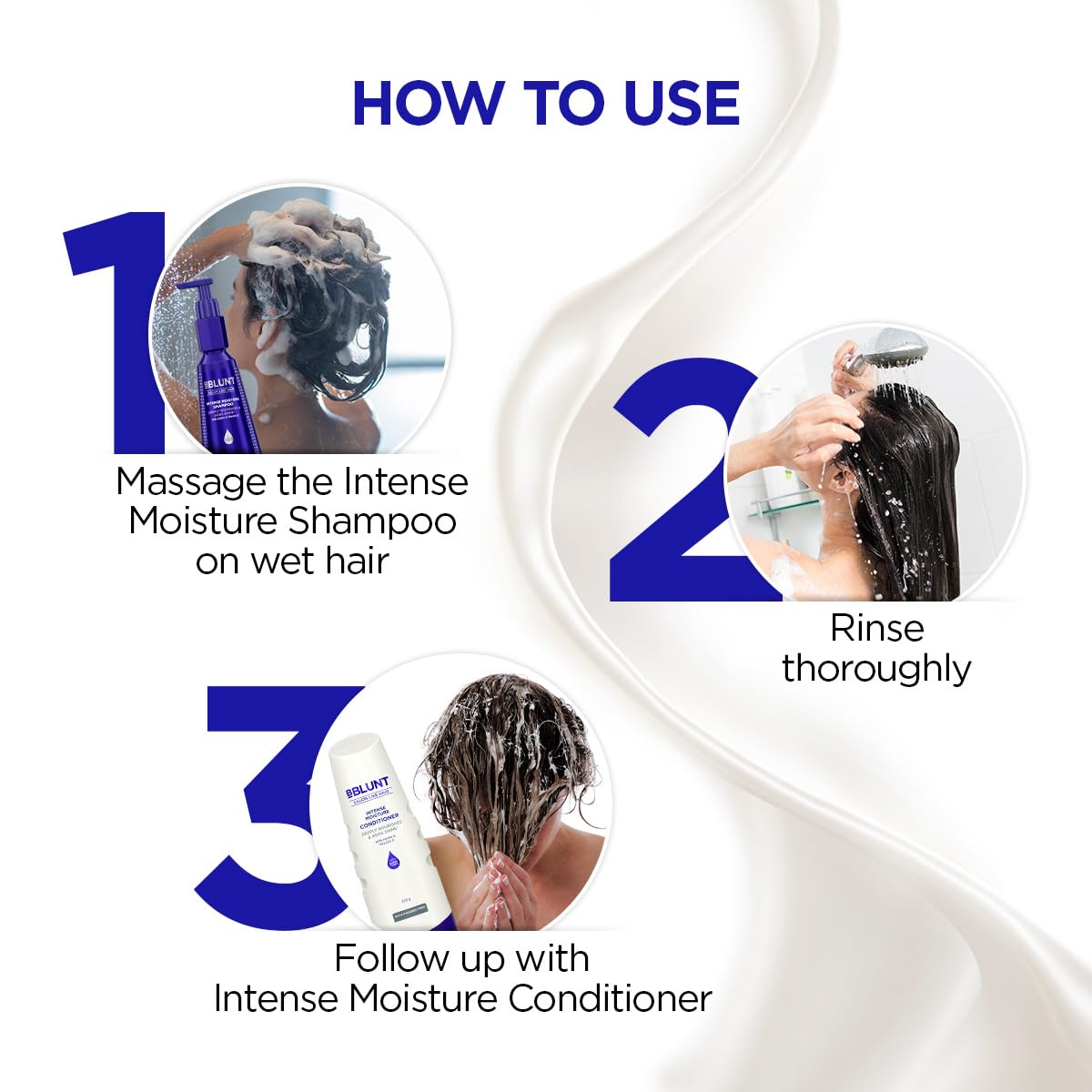 Bblunt Intense Moisture Shampoo | Moisturizes, Hydrates & Adds Shine | 300ml