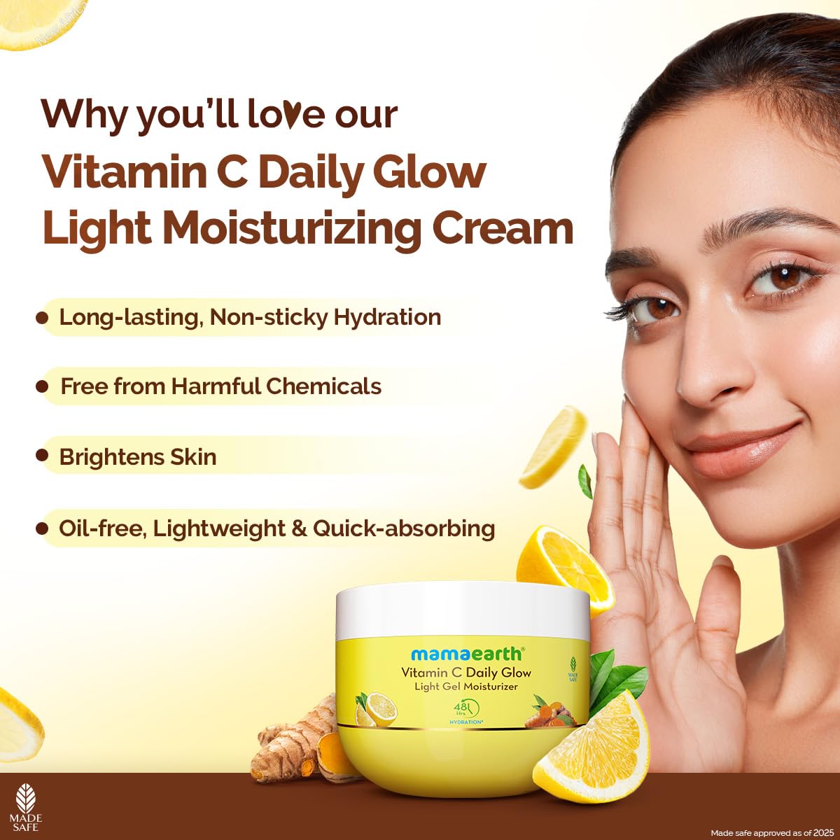 Mamaearth Vitamin C Daily Glow Light Gel Moisturizer (200 g)