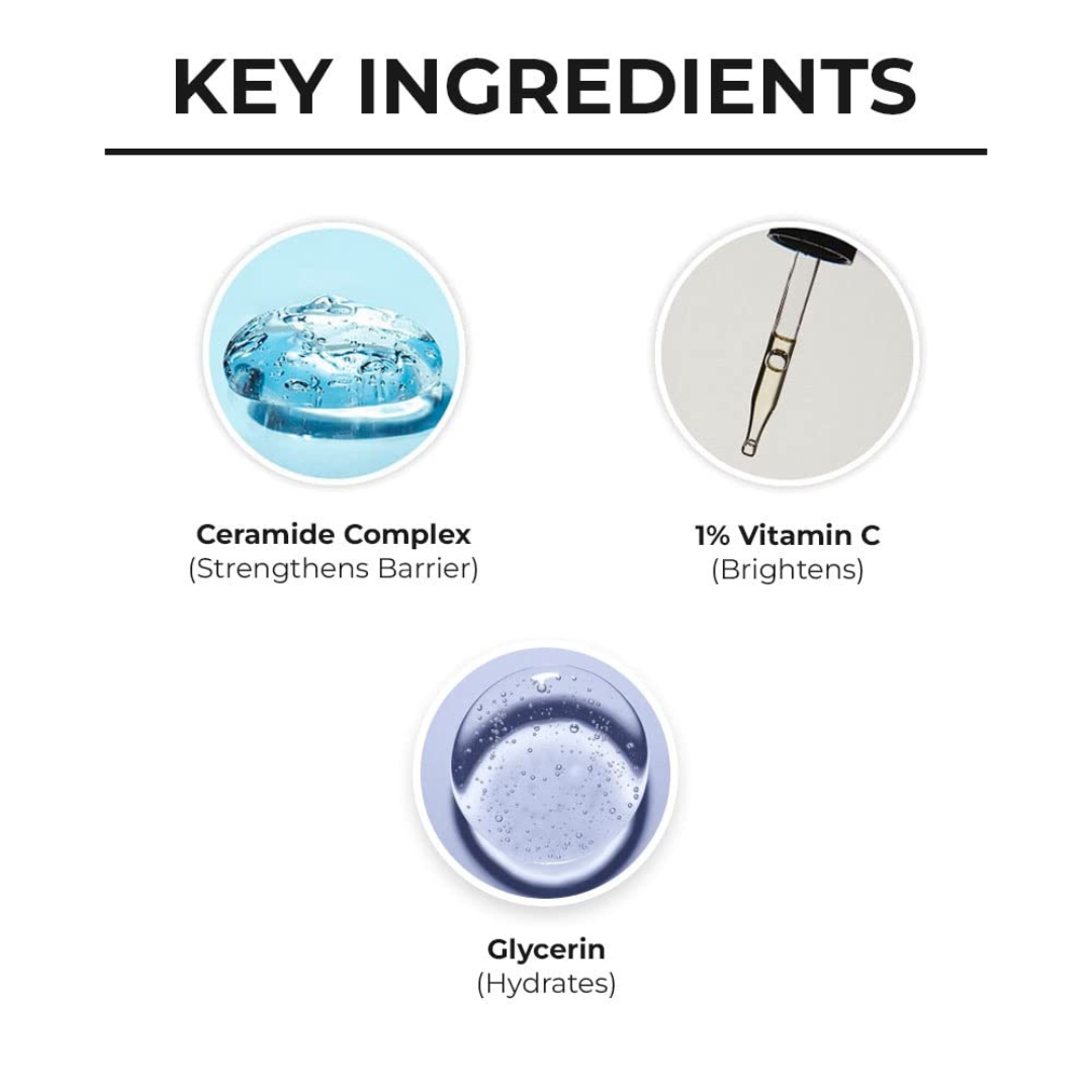 Dr. Sheth’s Ceramide & Vitamin C Brightening combo for Dry Skin (Face Wash 100g + Moisturizing Cream 100g Combo for Dry Skin)