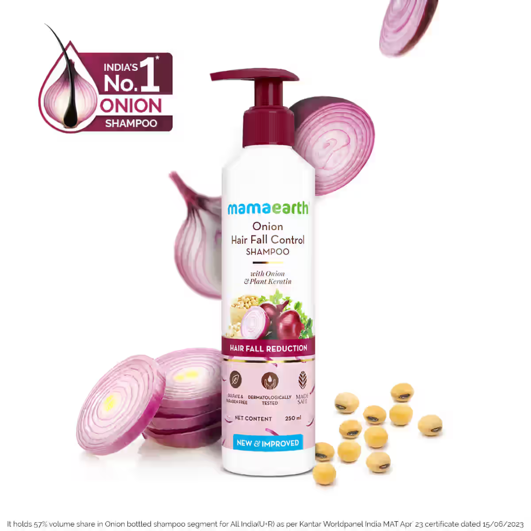 Mamaearth Onion Hair Regrowth Combo Onion Shampoo 250ml + Onion Conditioner 250ml