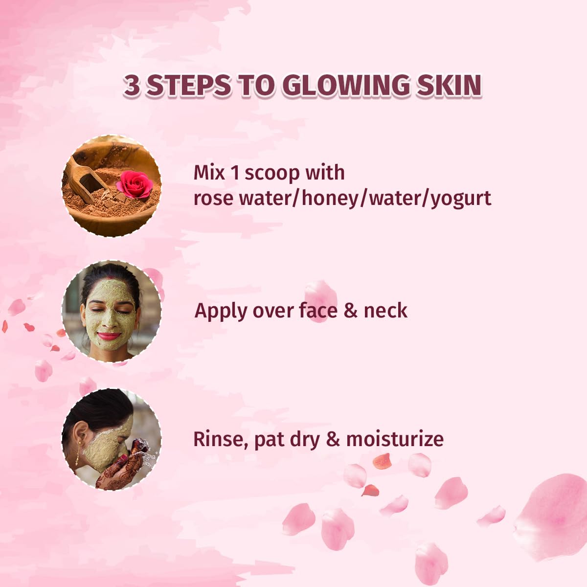 Pure Origin Indian Multani Mitti & Rose Face Pack Powder (200g)