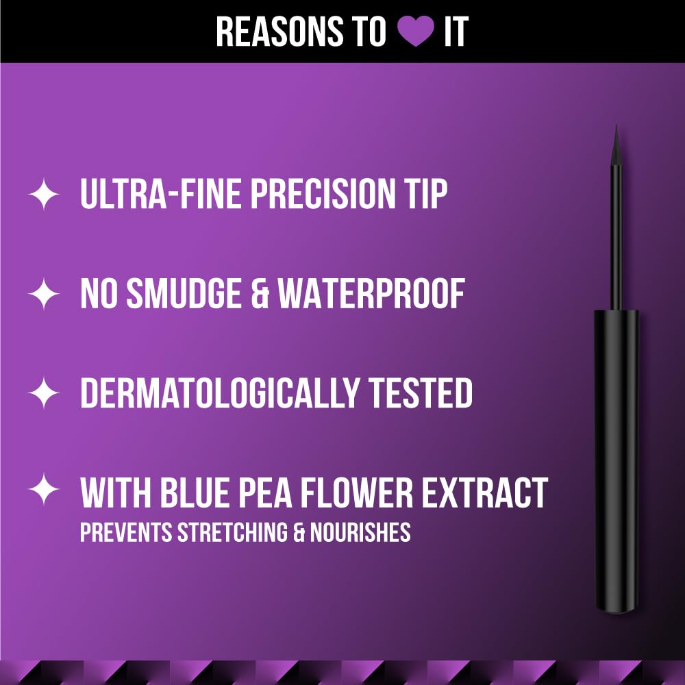 Staze 9to9 All Eyes on You Eyeliner | Smudgeproof, Waterproof & 16 Hrs Long Stay | 1.8ml