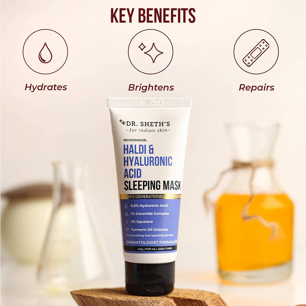 Dr. Sheth's Haldi & Hyaluronic Acid Sleeping Mask - 40G