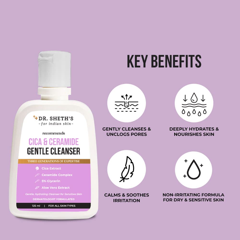 Dr. Sheth's Cica & Ceramide Gentle Cleanser - 125ml