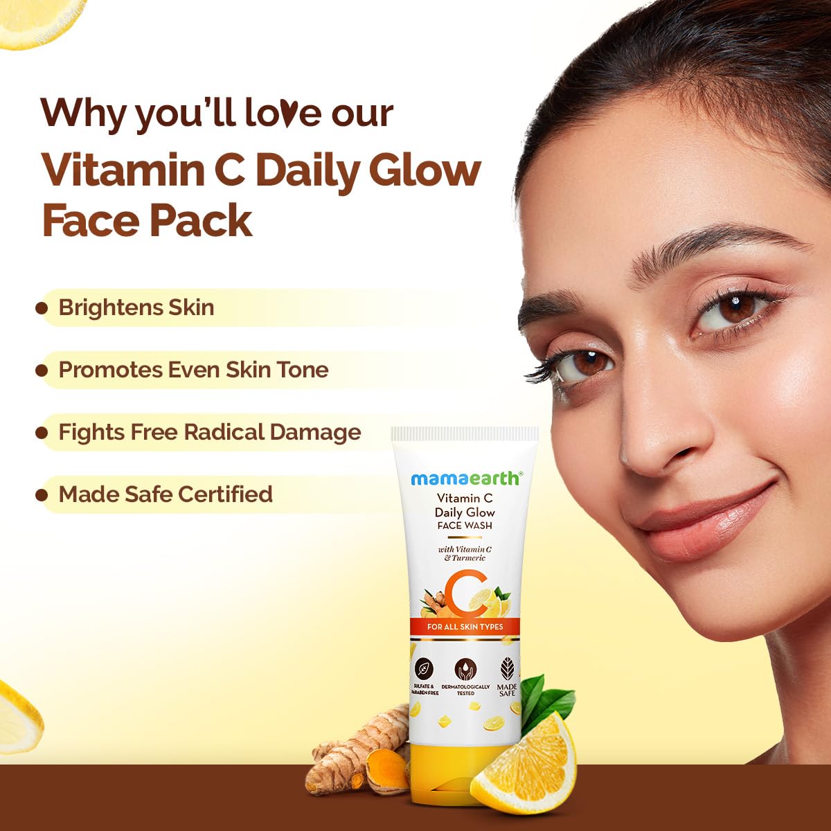 Mamaearth Vitamin C Daily Glow Face Wash (100ml)