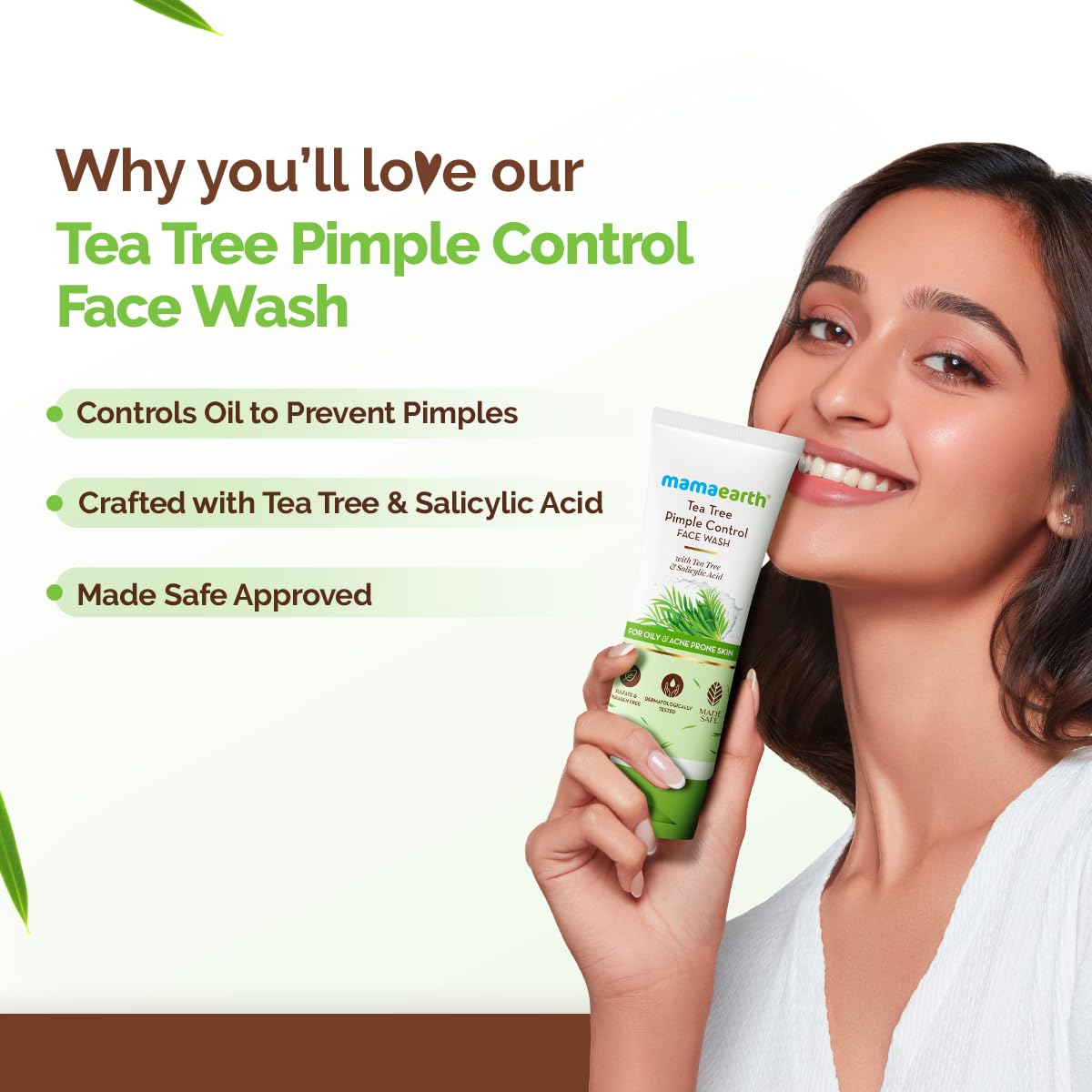Mamaearth Tea Tree Pimple Control Face Wash For Oily & Acne-Prone Skin (100ml)