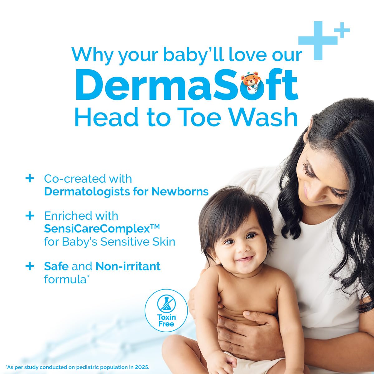 Mamaearth Baby DermaSoft Head to Toe Wash for Baby's Sensitive Skin (250 ml)