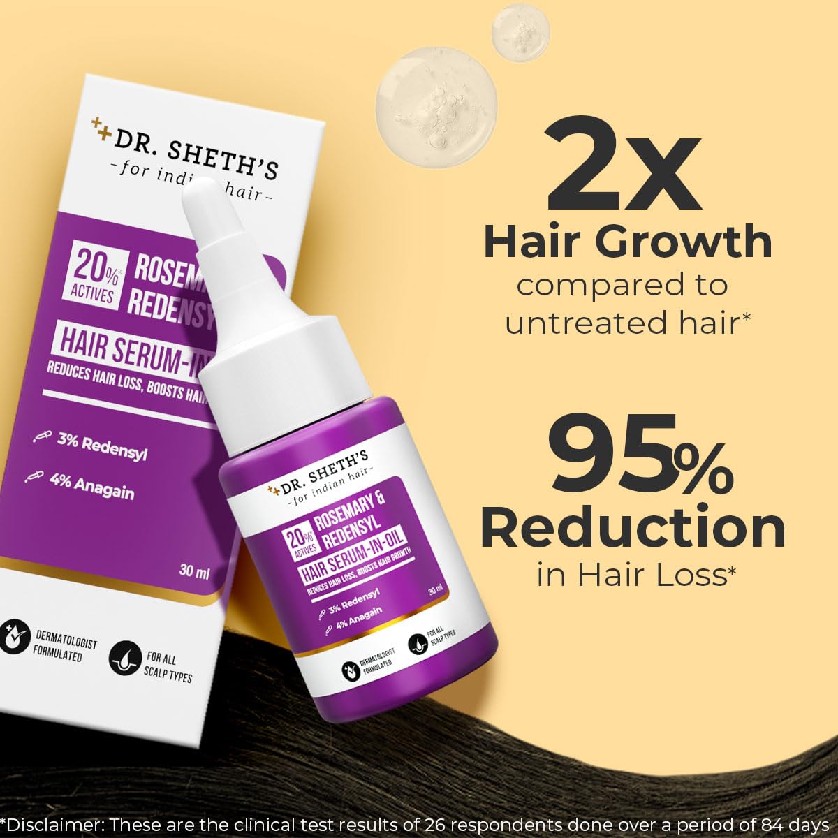 Dr. Sheth's Rosemary & Redensyl Hair Serum-In-Oil, 30 Ml