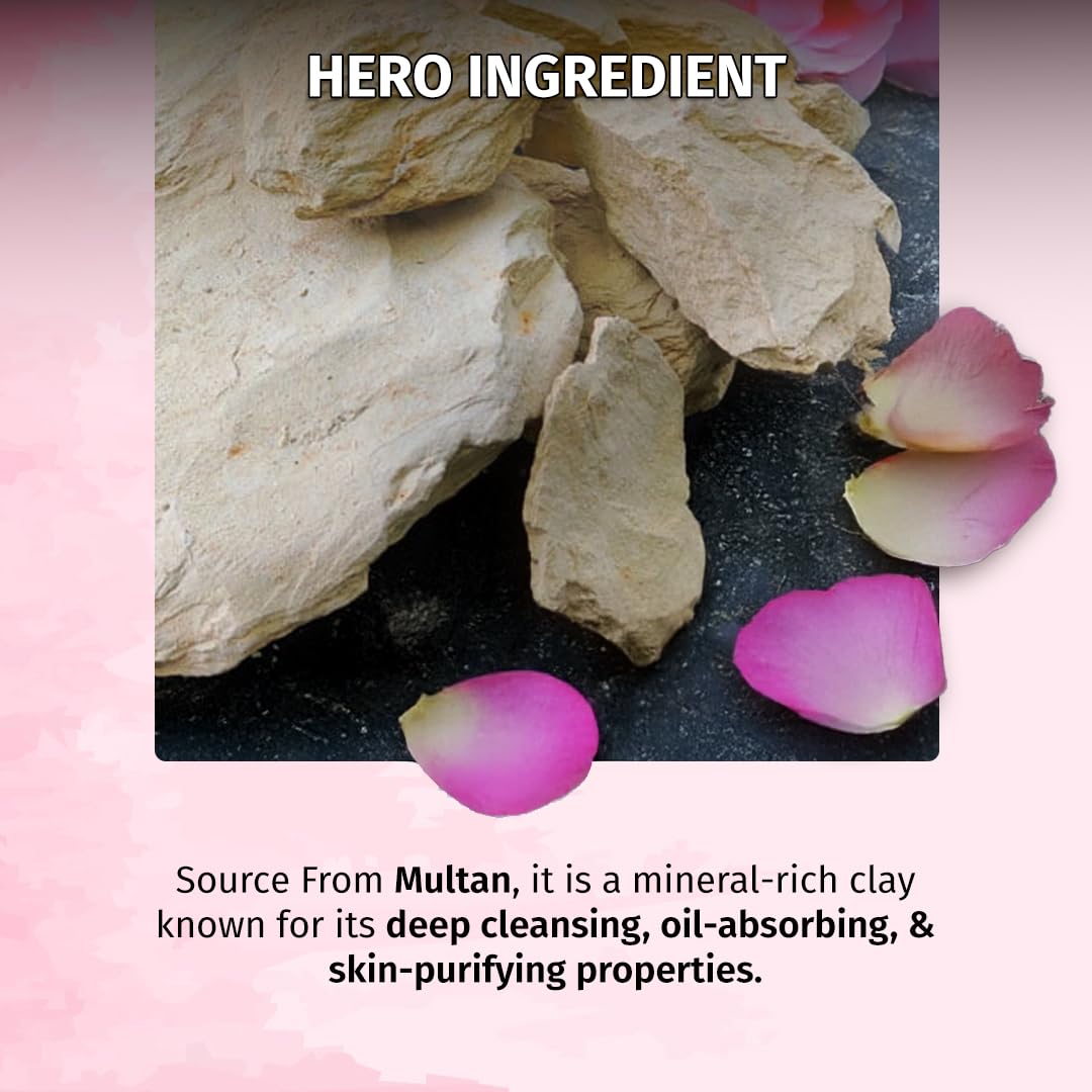 Pure Origin Indian Multani Mitti & Rose Face Pack Powder (200g)