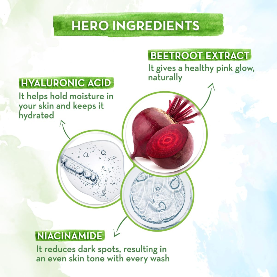 Mamaearth Beetroot Hydration Duo Pink Glow & Deep Hydration (Face Wash 100 ml & Glow Cream 80 g)