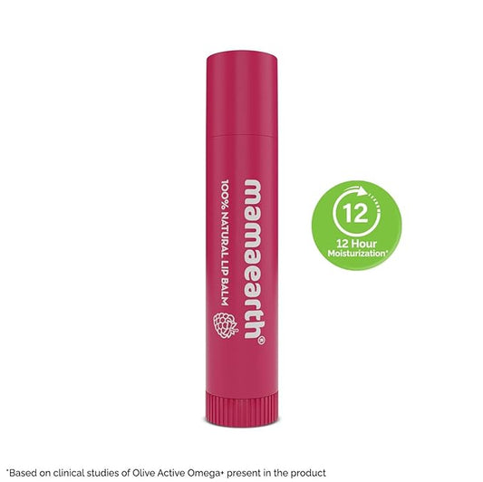 Mamaearth Nourishing Tinted 100% Natural Lip Balm with Vitamin E and Raspberry for Dry & Chapped Lips - 4 g