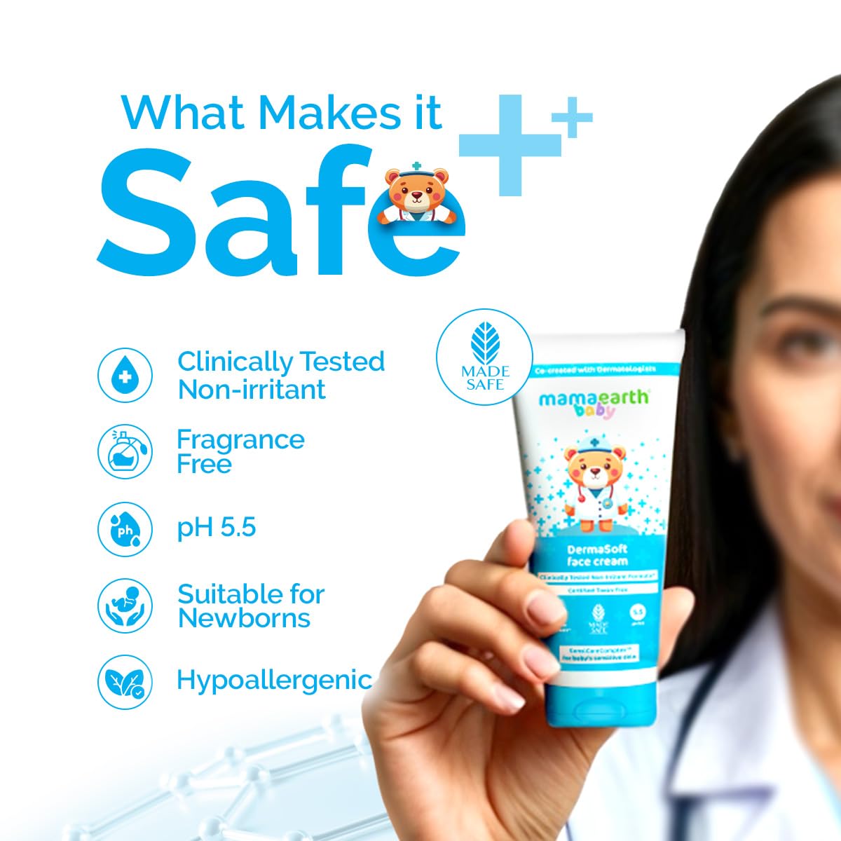 Mamaearth Baby DermaSoft Face Cream for Baby's Sensitive Skin (80 gm)