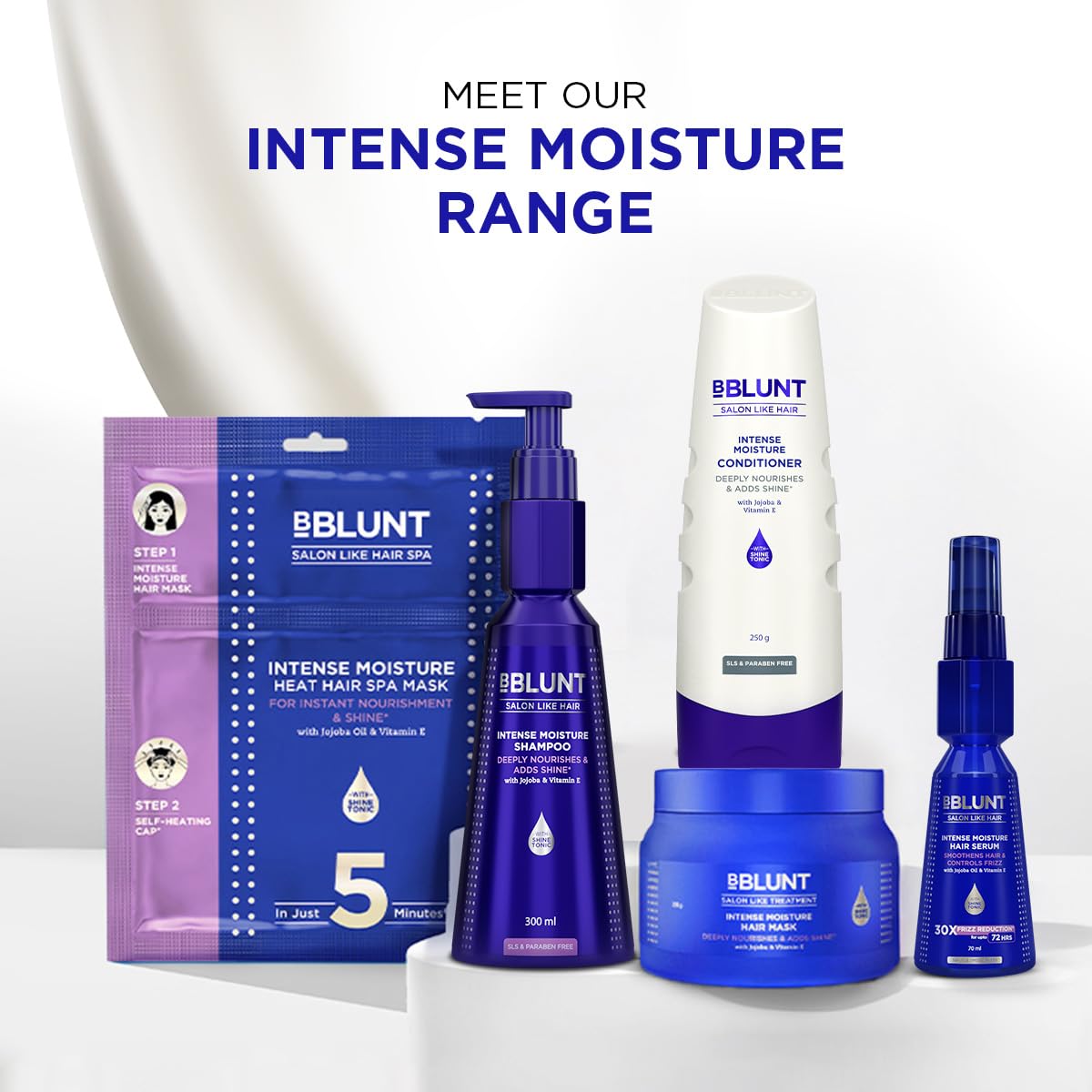 BBLUNT Intense Moisture Conditioner For Dry & Frizzy Hair - 250 Grams