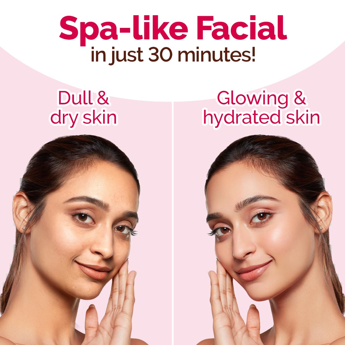 Mamaearth Beetroot Hydraful Facial Kit for Hydrated Pink Glow in 30 Minutes- (2X10 ml) + (4X10 g)