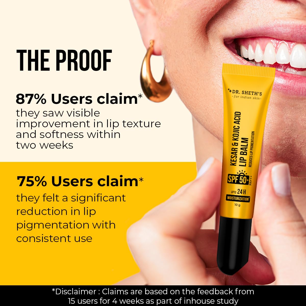 Dr Sheth's Kesar & Kojic Acid Lip Balm 10g