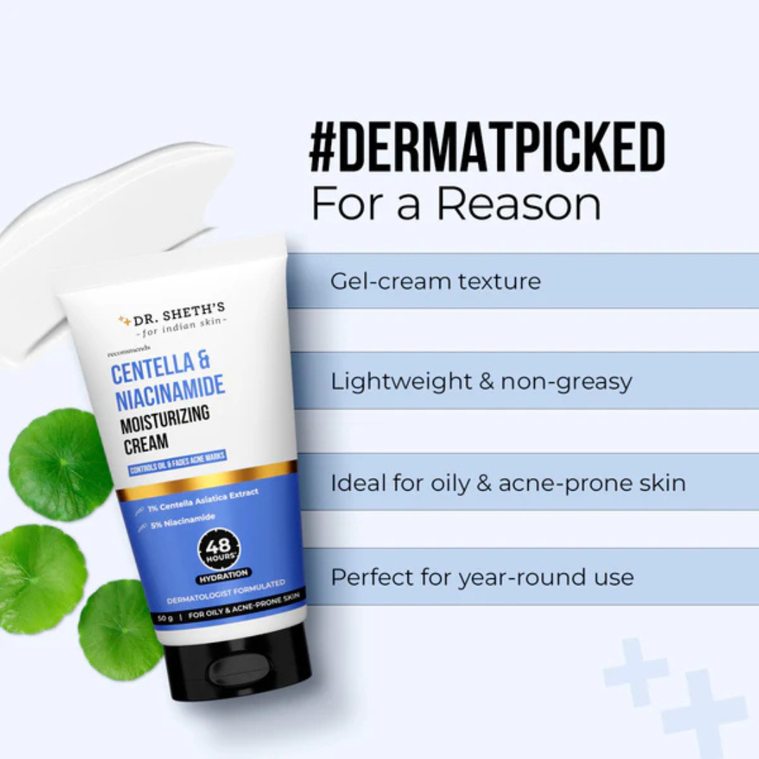 Dr. Sheths Centella & Niacinamide Moisturizing Cream - 50g