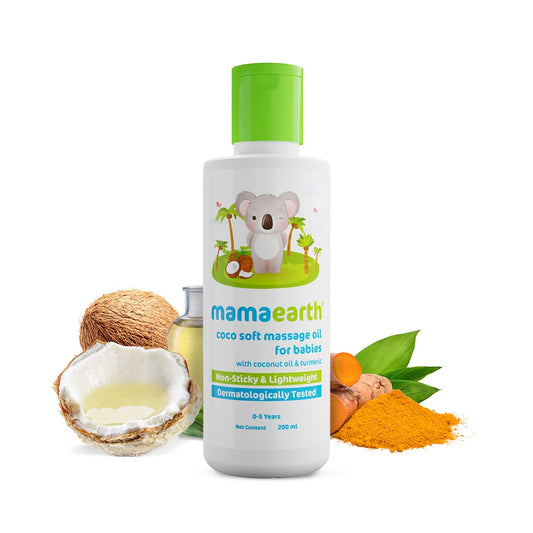 Mamaearth Coco Soft Massage Oil with Coconut & Turmeric Oil for Babies - 200 ml