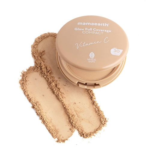 Mamaearth Glow Full Coverage Compact With SPF 30 - 9g | 05 Almond Glow