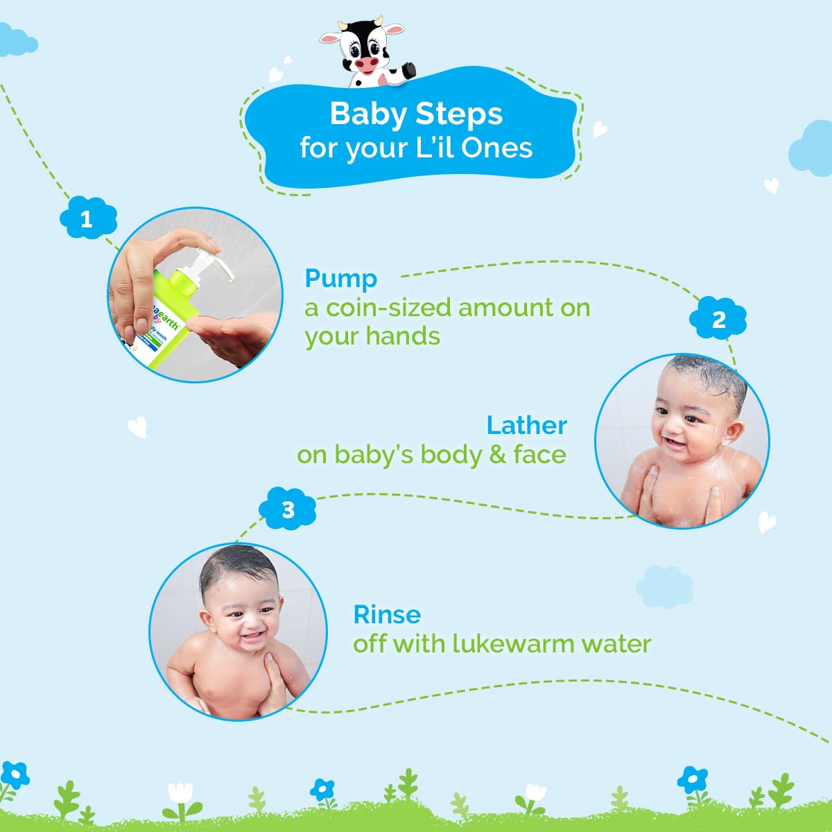 Mamaearth Milky Soft Body Wash for Babies with Oats, Milk and Calendula - 400 ml