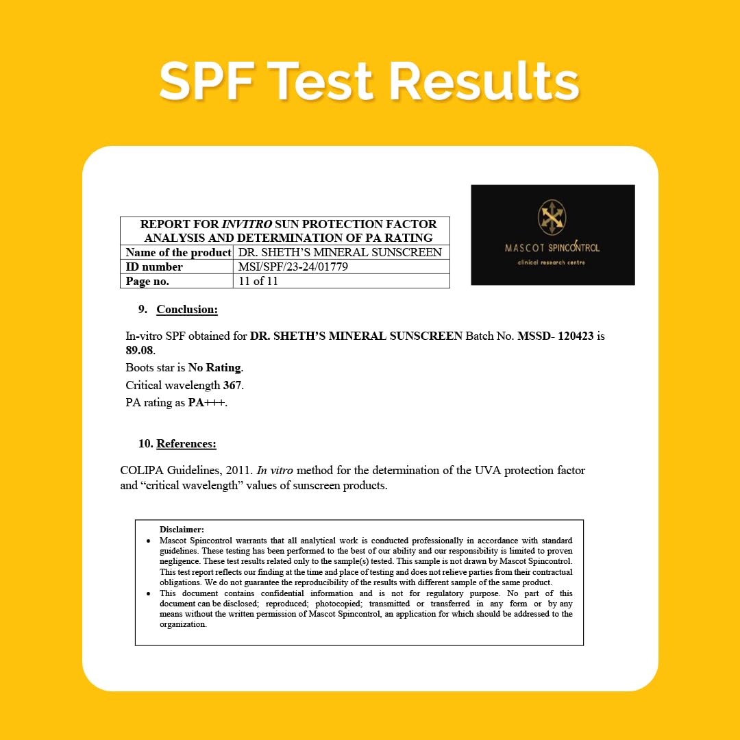 Dr. Sheth's Mineral Sunscreen SPF 50 PA+++ (50g)
