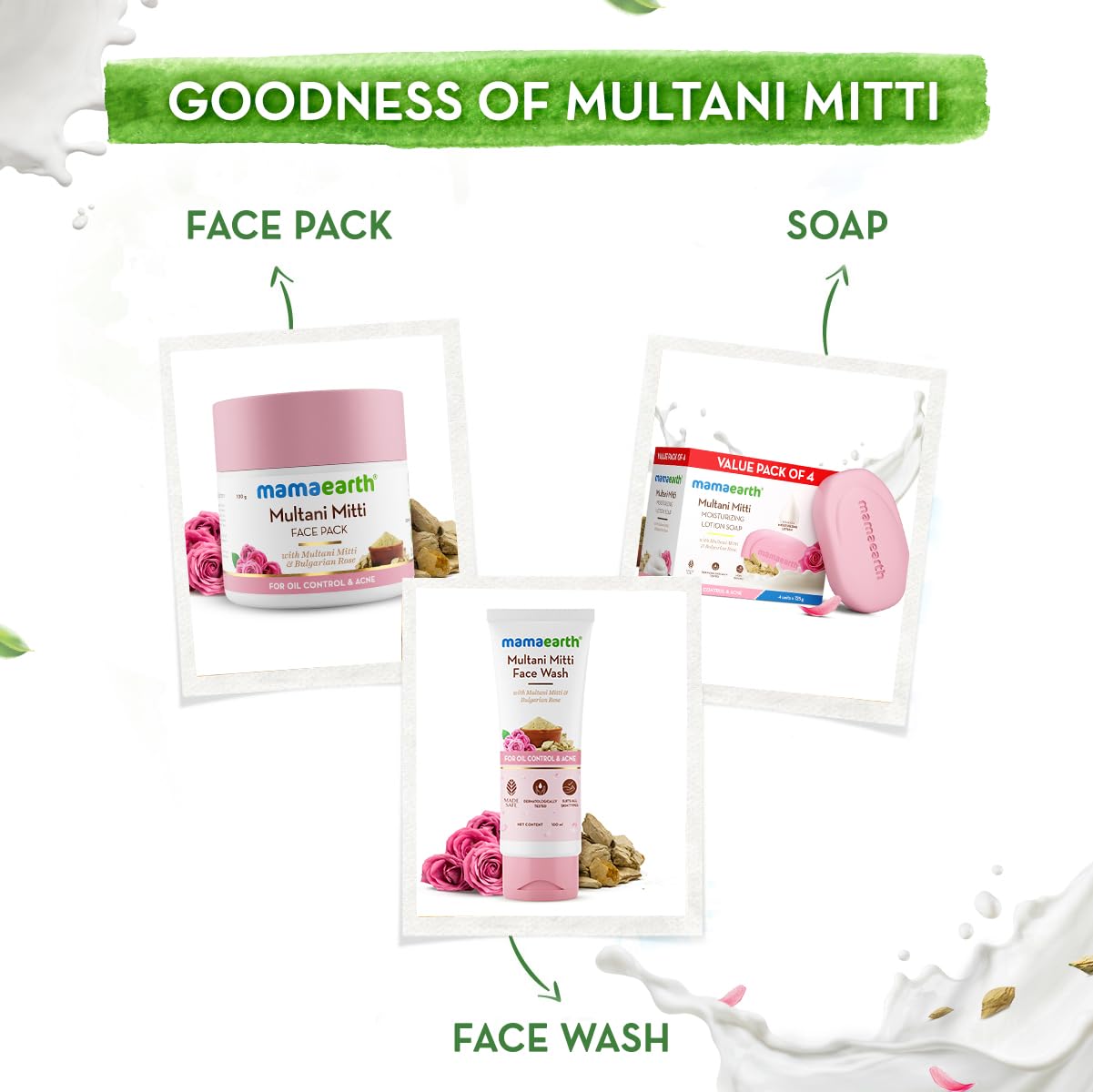 Mamaearth Moisturizing Lotion Soap (Pack of 125g x 4)