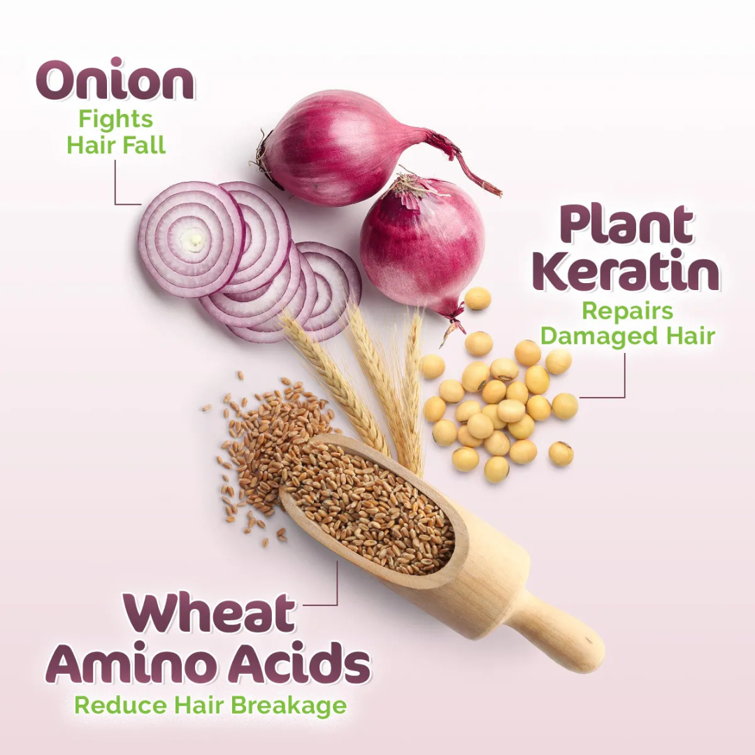 Mamaearth Onion Hair Regrowth Combo Onion Shampoo 250ml + Onion Conditioner 250ml