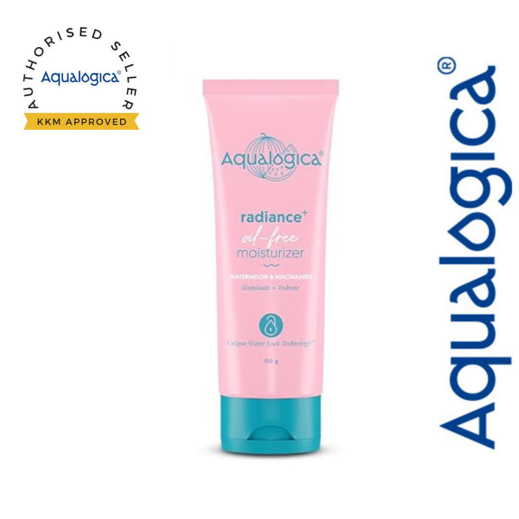 Aqualogica Radiance+ Oil-Free Moisturizer - 100g  | Hydrating | Moisture | Oily | Sensitive