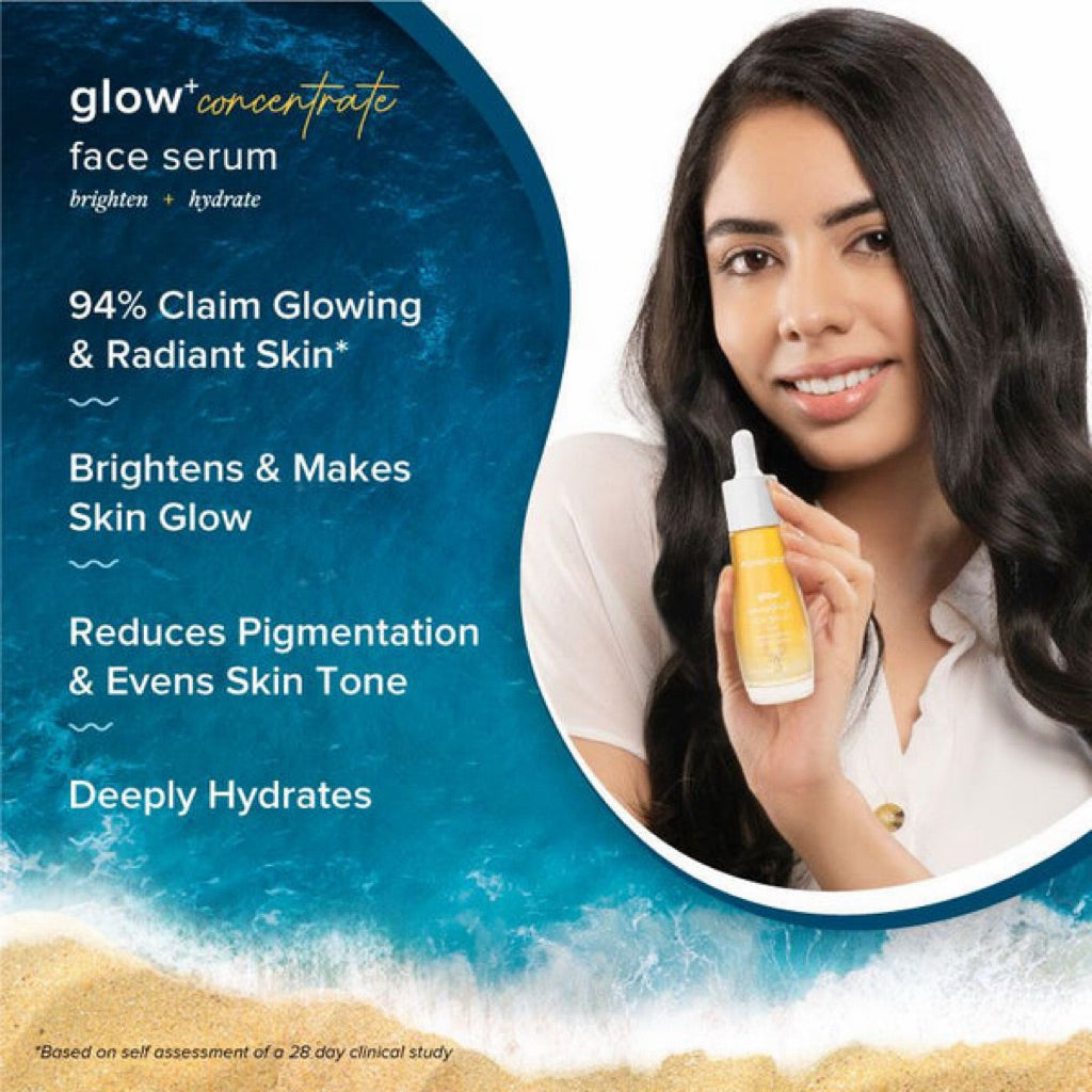 Aqualogica Glow+ Concentrate Vitamin C Face Serum with Hyaluronic Acid, Vitamin C & Papaya 30ml