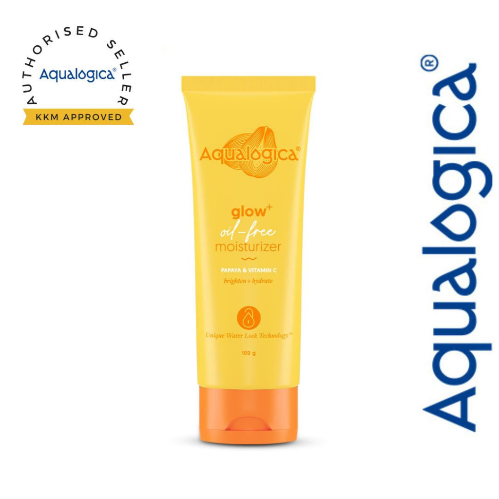 Aqualogica Glow+ Oil-Free Moisturizer with Papaya & Vitamin C| Controls Excess Oil | 100g