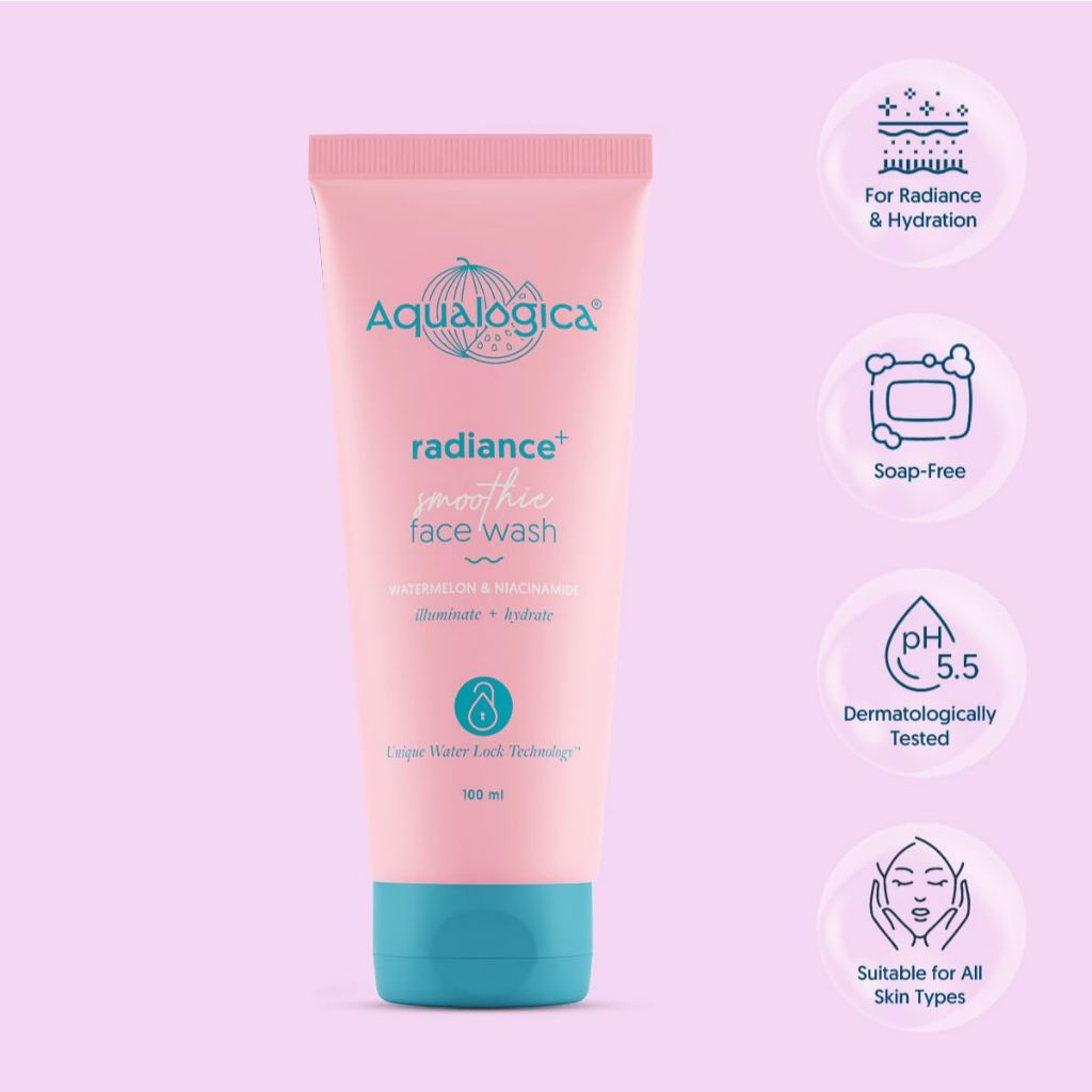 Aqualogica Radiance+ Smoothie Face Wash - Reduces Dark Spots & Blemishes | For Acne Prone Skin-100ml