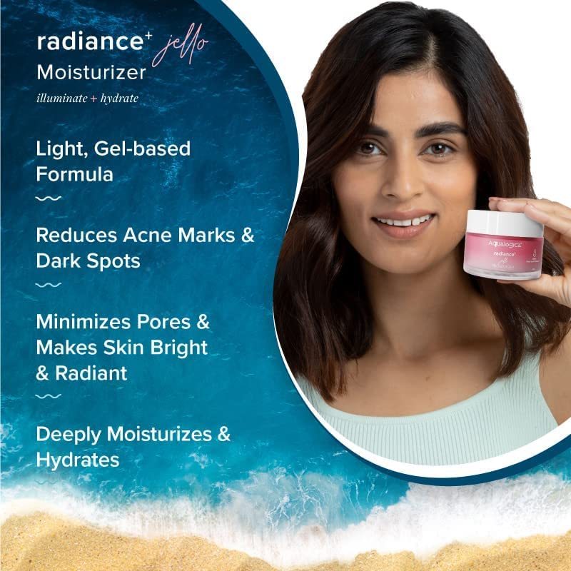 Aqualogica Radiance+ Jello Moisturizer Gel For Pigmentation & Dark Spots - For Dry, Bright