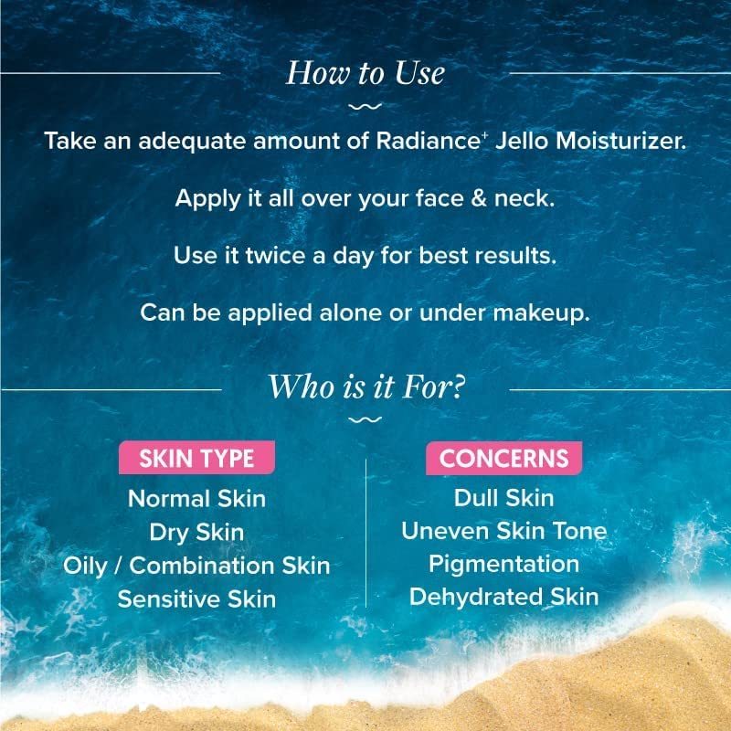 Aqualogica Radiance+ Jello Moisturizer Gel For Pigmentation & Dark Spots - For Dry, Bright