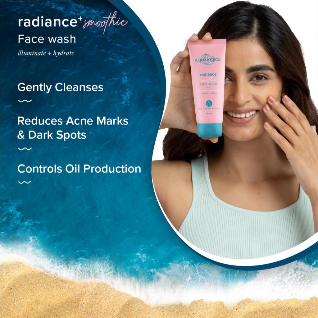 Aqualogica Radiance+ Smoothie Face Wash - Reduces Dark Spots & Blemishes | For Acne Prone Skin-100ml