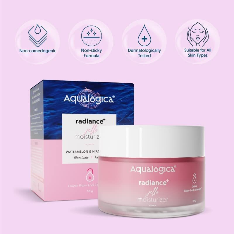 Aqualogica Radiance+ Jello Moisturizer Gel For Pigmentation & Dark Spots - For Dry, Bright