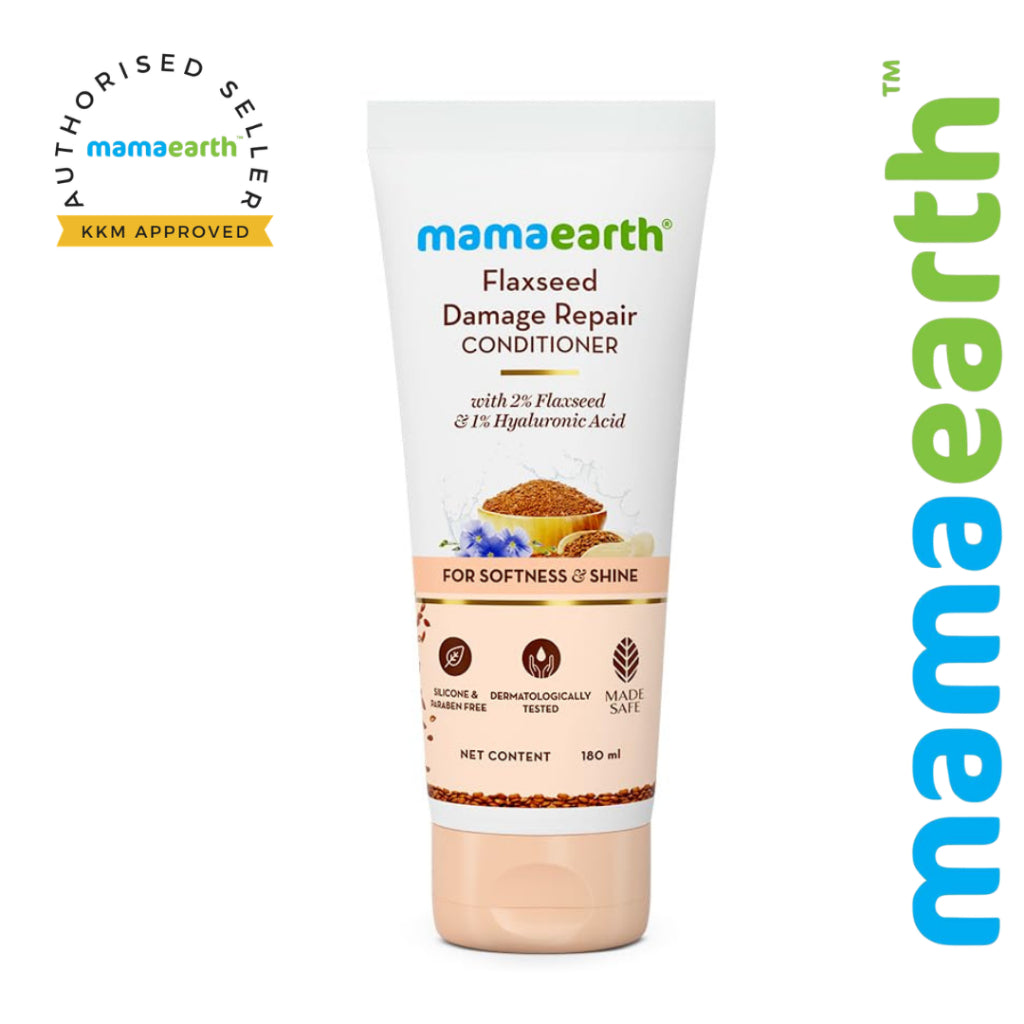 Mamaearth Flaxseed Damage Repair Conditioner for Soft, Smooth & Shiny Hair 180 ml