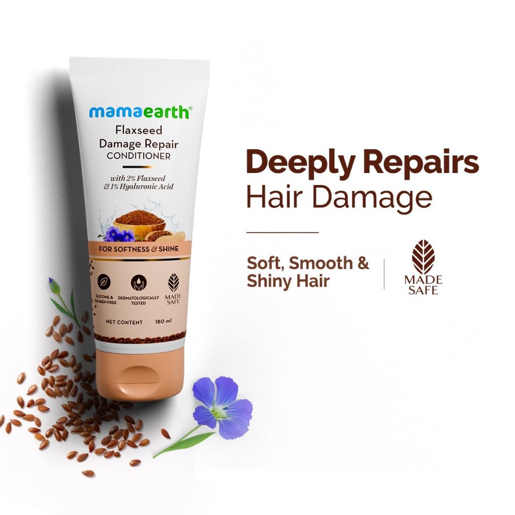 Mamaearth Flaxseed Damage Repair Conditioner for Soft, Smooth & Shiny Hair 180 ml